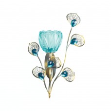 Bloomsbury Market Peacock Blossom Single Metal Sconce BLMT6663